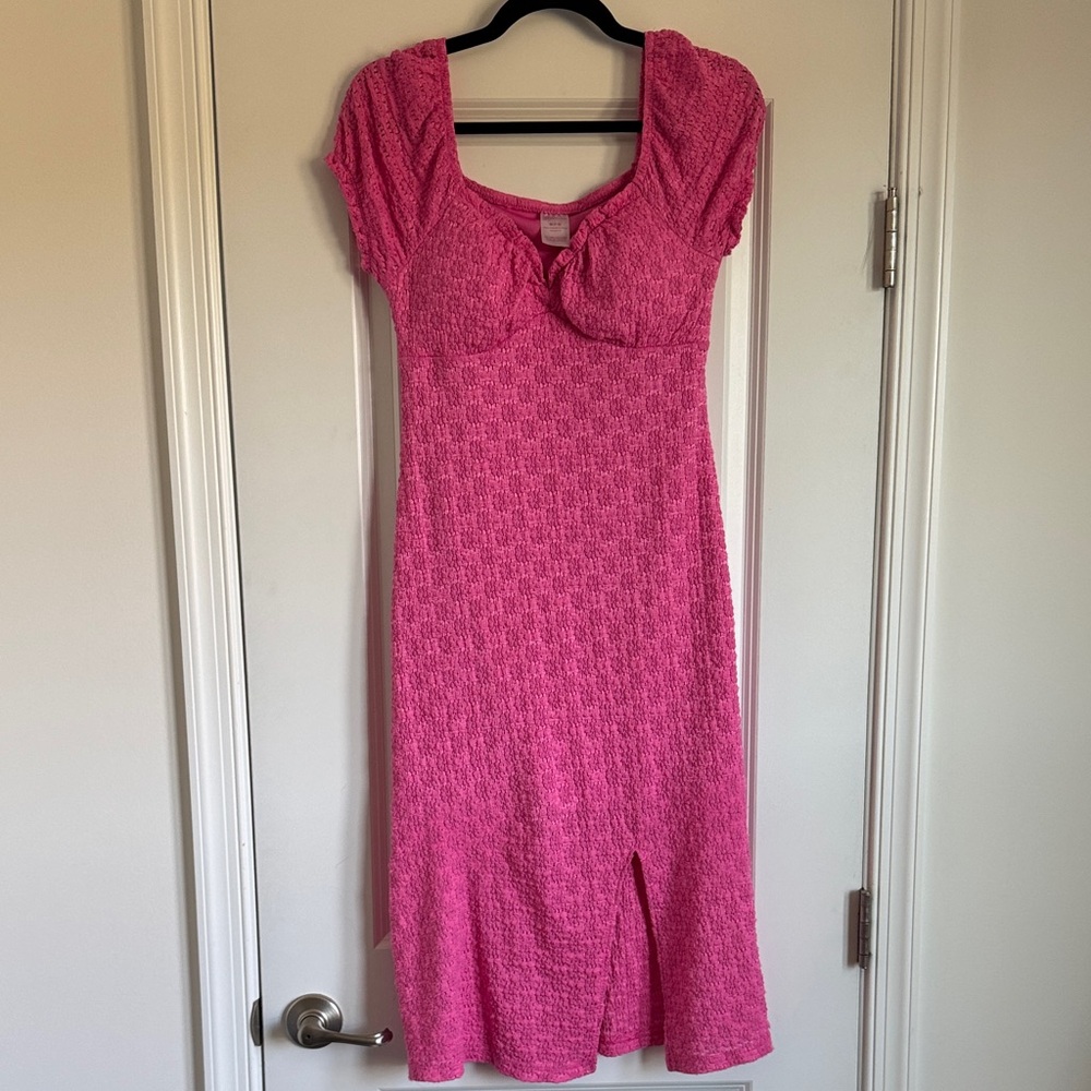 No Boundaries Pink Midi Dress